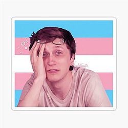 Scott The Woz Trans Pride Painting Sticker