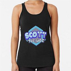 Scott The Woz Logo Racer Tank Top