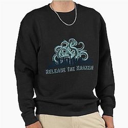 Release The Seattle Kraken Design Kraken Sticker Pullover Sweatshirt