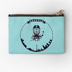 Seattle Kraken Alternative Mascot Logo Zipper Pouch