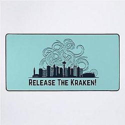 Release The Kraken! Seattle Kraken Design Go Kraken Desk Mat