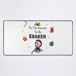 Seattle Kraken Christmas Desk Mat, Tis the Season to Be Kraken