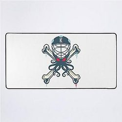 Seattle Kraken Alternative Mascot with Crossbones Background Desk Mat