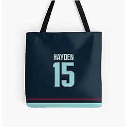 Seattle Kraken John Hayden Home Jersey All Over Print Tote Bag