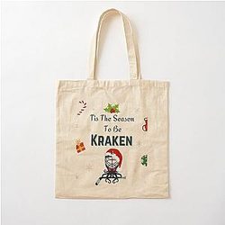 Seattle Kraken Christmas Cotton Tote Bag