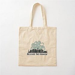 Release Kraken Design Go Kraken! Seattle Cotton Tote Bag