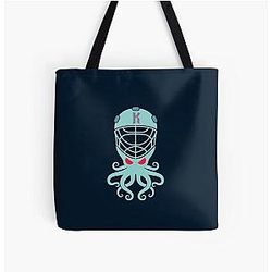 Seattle Kraken Alternative Mmascot Version 3, Color 2 All Over Print Tote Bag