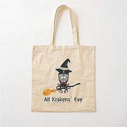 All Kraken Eve. Seattle Kraken Halloween Design Cotton Tote Bag