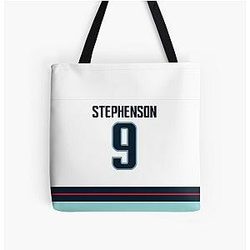 Seattle Kraken Chandler Stephenson Away Jersey All Over Print Tote Bag