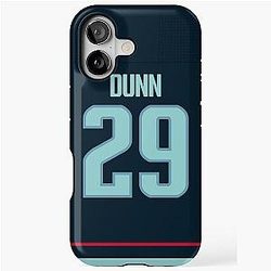 Seattle Kraken Vince Dunn Home Jersey Phone Case iPhone Tough