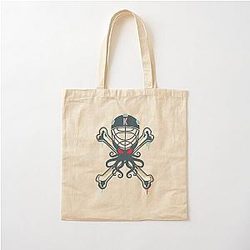 Seattle Kraken Alternative Mascot with Crossbones Backround Cotton Tote Bag