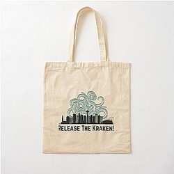 Seattle Kraken Kraken Design Cotton Tote Bag