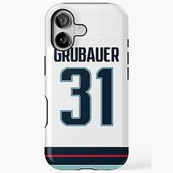 Seattle Kraken Philipp Grubauer Away Jersey Case iPhone Tough Case