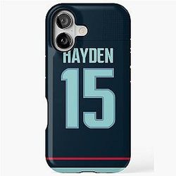 Seattle Kraken John Hayden Home Jersey iPhone Tough Case