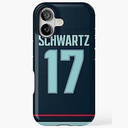 Seattle Kraken Jaden Schwartz Home Jersey Case iPhone Tough Case