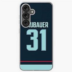 Seattle Kraken Philipp Grubauer Home Jersey Phone Case Soft Clear Back Case for Samsung Galaxy