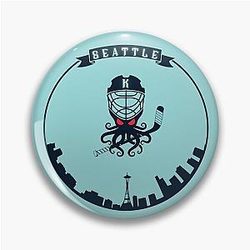 Seattle Kraken  Mascot Logo Pin