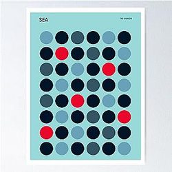 Seattle Kraken Bauhaus Geometric Art Design Poster