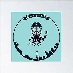 Seattle Kraken Mascot Poster