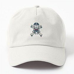 Seattle Kraken Alternative Mascot with Crossbones Background Dad Hat