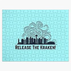 Release the Kraken Seattle Kraken Issue of Jigsaw Puzzle