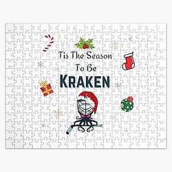Seattle Kraken Christmas Tis The Season To Be Kraken Jigsaw Puzzle