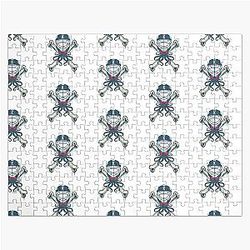 Seattle Kraken Alternative Mascot With Crossbones Background Jigsaw Puzzle