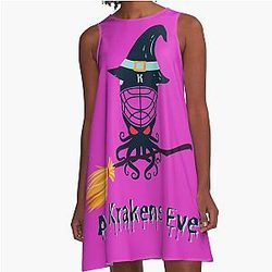 Seattle Kraken Halloween A-Line Dress