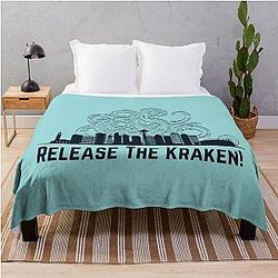 Release The Kraken! Seattle Kraken Design Go Kraken! Throw Blanket