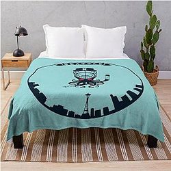 Seattle Kraken Alternative Logo Throw Blanket