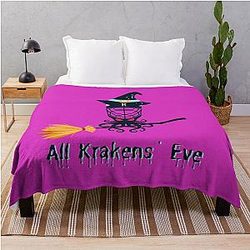 Seattle Kraken Halloween Design Throw Blanket