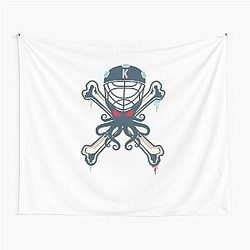 Seattle Kraken Alternative Mascot with Crossbones Background Tapestry