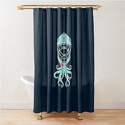 Seattle Kraken Alternative Mascot Version Color Shower Curtain