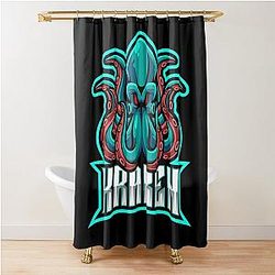 Seattle Kraken Octopus Shower Curtain