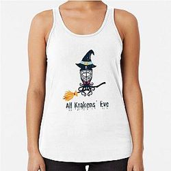 All Kraken's Eve. Seattle Kraken Halloween Racerback Tank Top
