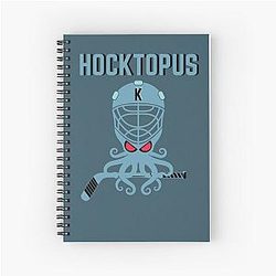 Hottopus. Seattle Kraken Alternative Logo Design. Spiral Notebook