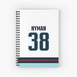 Seattle Kraken Jani Nyman Away Jersey Case Spiral Notebook