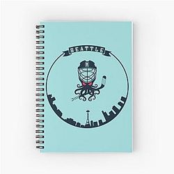 Seattle Kraken Alternative Mascot Logo Spiral Notebook