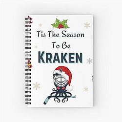 Seattle Kraken Christmas Tis The Season To Be Kraken Spiral Notebook