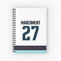 Seattle Kraken Mason Marchment Away Jersey Phone Case Spiral Notebook