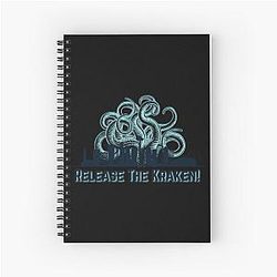 Release the Kraken Seattle Kraken Design Sticker Spiral Notebook