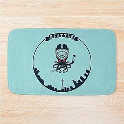 Seattle Kraken Alternative Mascot Logo Bathroom Mat