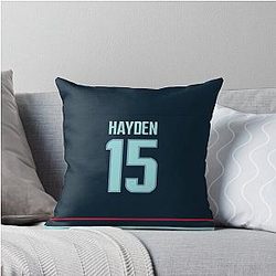 Seattle Kraken John Hayden Home Jersey Back Phone Case Throw Pillow