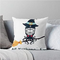 All Seattle Kraken Halloween Design Throw Pillow