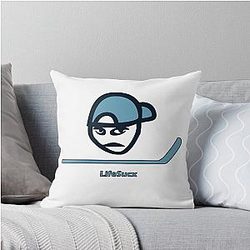Seattle Kraken Colors - Angry Guy Throw Pillow
