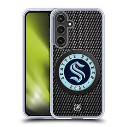 Head Case Designs Officially Licensed NHL Puck Texture Seattle Kraken Gel Case Compatible with Samsung Galaxy S24 FE and MagSafe