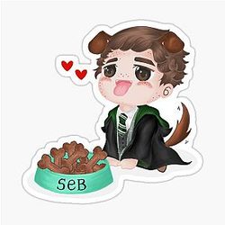 Puppy Sebastian Sticker