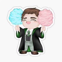 Sebastian Sallow Cotton Candy Glossy Sticker