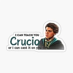 I can teach you Crucio or I can cast it on you - Sebastian Sallow Sticker