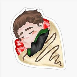 Sebastian Sallow Strawberry Crepe Glossy Sticker